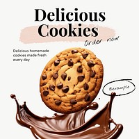 Delicious cookies Instagram post template