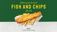 Fish and chips blog banner template