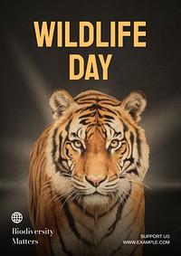 Wildlife day poster template