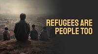 Refugees quote blog banner template