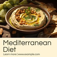 Mediterranean diet Instagram post template