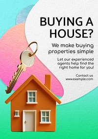 Real estate service poster template and design