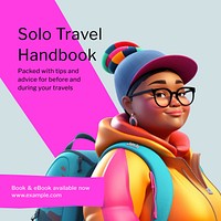Solo travel Instagram post template
