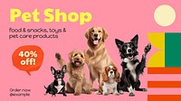 Pet shop blog banner template