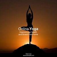 Online yoga Instagram post template
