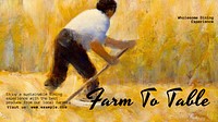 Harvest farm agriculture blog banner template