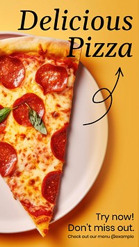 Pizza  restaurant Instagram post template