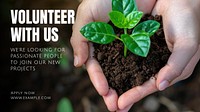 Volunteer with us blog banner template