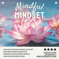 Mindfulness podcast Facebook post template