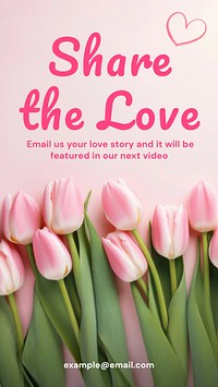Valentine special event Facebook story template