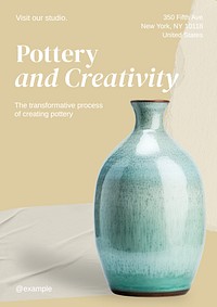 Pottery and creativity poster template and design