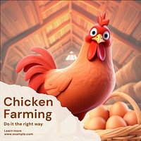 Chicken farming Instagram post template
