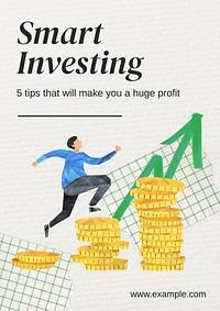 Smart investing poster template