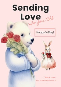 Sending Love poster template