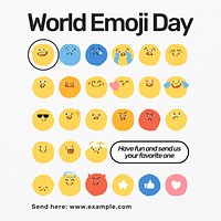 World emoji day Instagram post template
