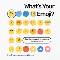 Whats your emoji? Instagram post template