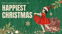 Happiest Christmas blog banner template