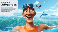 Ocean adventure blog banner template