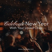 New Year celebration Instagram post template