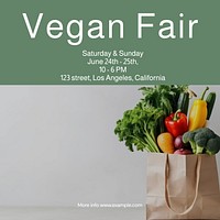 Vegan fair Instagram post template