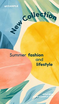 New summer collection Facebook story template