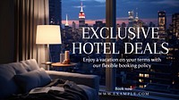 Hotel deals blog banner template