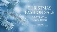 Christmas fashion sale blog banner template