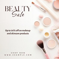 Beauty sale Instagram post template