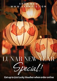 New Year special poster template