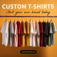 Custom t-shirts Instagram post template