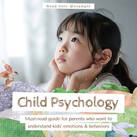 Child psychology Instagram post template