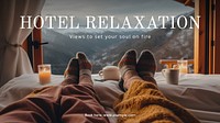 Hotel relaxation blog banner template
