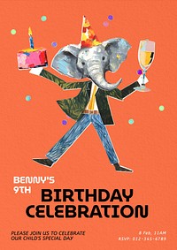 Birthday celebration poster template and design