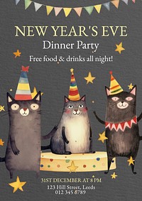 New year's eve party poster template