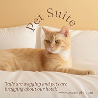 Pet suite Facebook post template