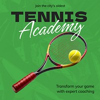 Tennis academy Instagram post template