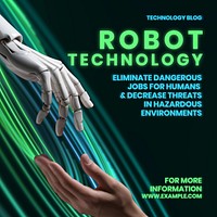 Robot tech Instagram post template