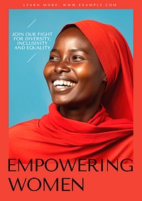 Empowering women  poster template and design