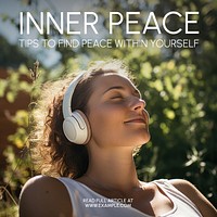 Inner peace Instagram post template