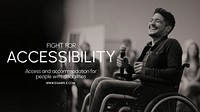 Fight for accessibility blog banner template