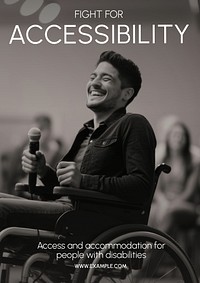 Fight for accessibility poster template