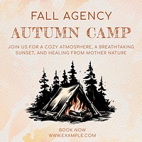 Autumn camp Instagram post template