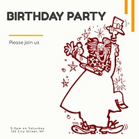 Birthday party Instagram post template