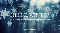 Winter sale blog banner template