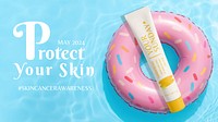 Skin cancer blog banner template