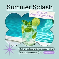 Summer splash Instagram post template