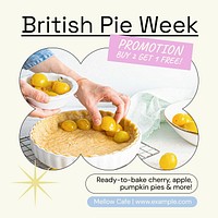 Pie week Instagram post template