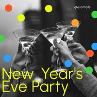 NYE party Instagram post template
