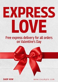 Express love poster template