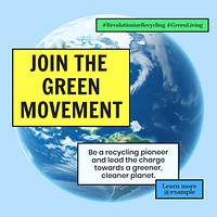 Green movement Instagram post template